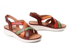 JOSEF SEIBEL 76407 205 602 Sevran 07 grun-multi, sandały damskie. Sandały damskie Josef Seibel, bez wzorów, ze skóry, bez obcasa. Za 389.90 zł.