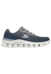 Buty SKECHERS GLIDE STEP PRO WAVERRA Niebieski. Niebieskie buty trekkingowe męskie Skechers, z materiału, bez zapięcia, trekkingowe. Za 320.99 zł.