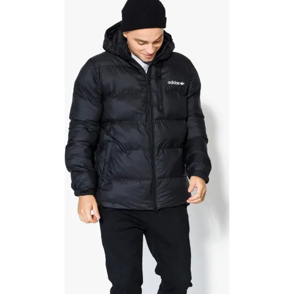 Adidas Kurtka Hooded Jkt , czarny, rozmiar S. Czarne kurtki męskie Adidas, na zimę, m, bez wzorów, z materiału, klasyczne, bez kaptura. W wyprzedaży za 449.99 zł.
