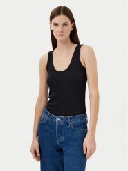 Calvin Klein Top K20K208246 Czarny Slim Fit. Czarne topy damskie CALVIN KLEIN, xs, bez wzorów, bez kołnierzyka. Za 179.99 zł.