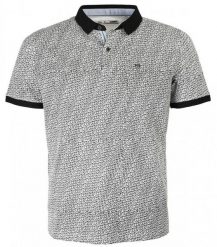 Koszulka POLO Biało-Czarna w Kotwice z Kołnierzykiem, Krótki Rękaw -PAKO JEANS. Białe koszulki polo męskie Pako Jeans, m, bez wzorów, z bawełny, bez ramiączek. Za 119.00 zł.