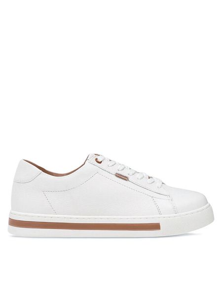 Lasocki Półbuty WI23-LONA-04 Biały. Białe półbuty damskie Lasocki, bez wzorów, ze skóry, bez obcasa, na płaskiej podeszwie. Za 219.99 zł.