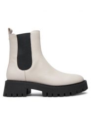 MICHAEL Michael Kors Sztyblety Asher 40F4ASFE5L Beżowy. Brązowe botki damskie MICHAEL Michael Kors, ze skóry, bez obcasa, na płaskiej podeszwie, bez zapięcia. Za 1,019.00 zł.