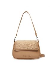 Valentino Torebka Shari VBS8DP09 Beżowy. Brązowe listonoszki damskie Valentino, bez wzorów, ze skóry, bez dodatków. Za 399.99 zł.