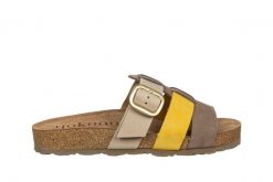 Klapki Yokono Jerba-137 Nobuck Multi Citron, Wielokolorowy, Skóra naturalna - 40. Żółte klapki damskie Yokono, bez wzorów, z materiału, bez obcasa, na płaskiej podeszwie. W wyprzedaży za 152.10 zł.