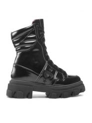 Chiara Ferragni Trapery CF3039-001 Czarny. Czarne trapery damskie Chiara Ferragni, ze skóry, bez obcasa. Za 1,439.00 zł.