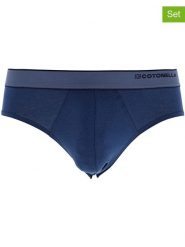 COTONELLA Slipy (2 pary) w kolorze granatowym rozmiar: L. Niebieskie slipki męskie Cotonella, bez wzorów. Za 58.95 zł.