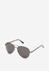 Czarne Okulary Przeciwsłoneczne z Filtrem UV w Stylu Pilotek Idanielle. Czarne okulary przeciwsłoneczne męskie Born2be, z jeansu. Za 19.99 zł.