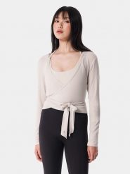 Carpatree Koszulka sportowa "Balletcore" w kolorze beżowym rozmiar: XL. Brązowe bluzki sportowe damskie Carpatree, xl, bez wzorów, bez ramiączek. Za 87.61 zł.