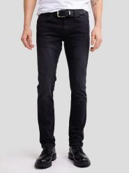 BIG STAR Dżinsy - Slim fit - w kolorze czarnym rozmiar: W36/L34. Czarne jeansy męskie Big Star. Za 131.74 zł.