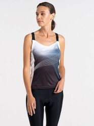 Dare 2b Top kolarski "AEP Stimulus" w kolorze czarno-białym rozmiar: 42. Białe topy damskie Dare 2b, bez wzorów, z materiału, bez kołnierzyka. Za 91.95 zł.