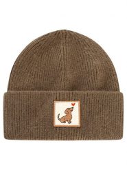 Zwillingsherz Czapka "Dachshund" w kolorze khaki rozmiar: onesize. Brązowe czapki zimowe damskie Zwillingsherz, z materiału. Za 149.95 zł.