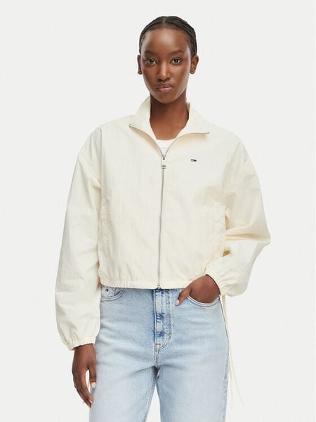 Tommy Jeans Kurtka przejściowa DW0DW22325 Biały Regular Fit. Białe kurtki damskie Tommy Jeans, m, bez wzorów, z jeansu, bez kaptura. Za 483.99 zł.