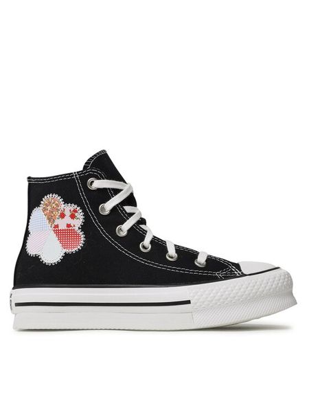 Converse Trampki Chuck Taylor All Star Eva Lift Hi A05166C Czarny. Czarne trampki i tenisówki dziewczęce Converse, bez wzorów, z materiału, bez zapięcia. Za 179.99 zł.
