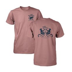 Koszulka 2 Monkeys - Krótki rękaw / Dorośli (Brzoskwinia). Fioletowe t-shirty damskie SURF MONKEY, m, bez wzorów, z bawełny, bez kołnierzyka. Za 159.95 zł.