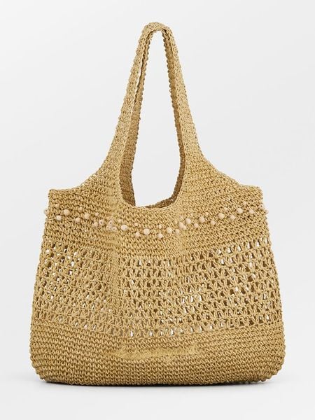 Becksöndergaard Shopper bag "Vanessa" w kolorze jasnobrązowym - 48 x 35 cm rozmiar: onesize. Brązowe shopper bag damskie Becksöndergaard, bez wzorów, z materiału, bez dodatków. Za 130.99 zł.