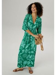 Aniston Sukienka w kolorze zielono-turkusowym rozmiar: 44. Zielone sukienki damskie Aniston, bez wzorów, bez kołnierzyka, bez ramiączek, maxi. Za 117.73 zł.