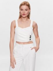 Liu Jo Top CA3095 T2200 Biały Regular Fit. Białe topy damskie Liu Jo, bez wzorów, z syntetyku, bez kołnierzyka. Za 419.99 zł.