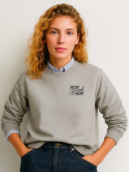 WOOOP Bluza "Mom sweet mom" w kolorze szarym rozmiar: M. Szare bluzy z nadrukiem damskie Wooop, m, z bawełny. Za 135.17 zł.