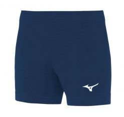 Szorty damskie Mizuno High-Kyu. Niebieskie spodenki sportowe damskie Mizuno, s, z bawełny, na fitness i siłownię. Za 173.50 zł.