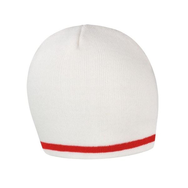 Czapka Unisex Dla Dorosłych. Czerwone czapki męskie RESULT WINTER ESSENTIALS, bez wzorów, z dzianiny. Za 34.99 zł.