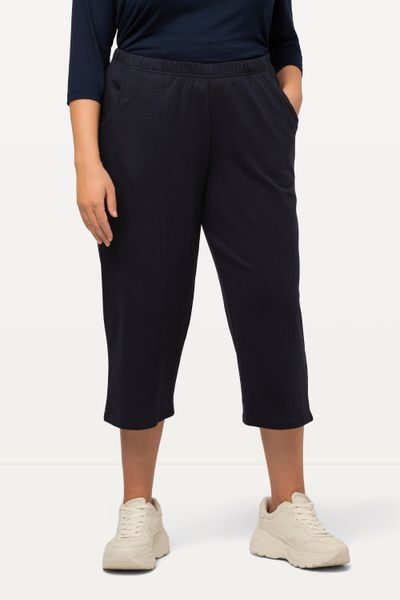Damskie bis 58+| Spodnie dresowe 7/8 | Spodnie dresowe z elastyczną. Niebieskie spodnie sportowe damskie Ulla Popken, plus size, z bawełny. Za 125.99 zł.
