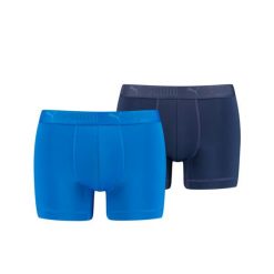 Puma Sportowe bokserki z mikrofibry, 2 sztuki w kolorze niebieskim. Niebieskie bokserki męskie Puma, bez wzorów, z elastanu. Za 138.99 zł.