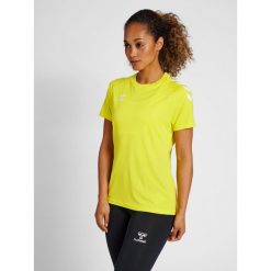 Koszulka damska Hummel Core Poly. Żółte bluzki damskie HUMMEL, m, bez wzorów, sportowe, bez kołnierzyka, bez ramiączek. Za 122.50 zł.