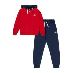 Bluza z bawełna z kaptur na czas wolny na co dzień. Czerwone spodnie dresowe damskie LEONE 1947 APPAREL, bez wzorów, z bawełny. Za 218.92 zł.