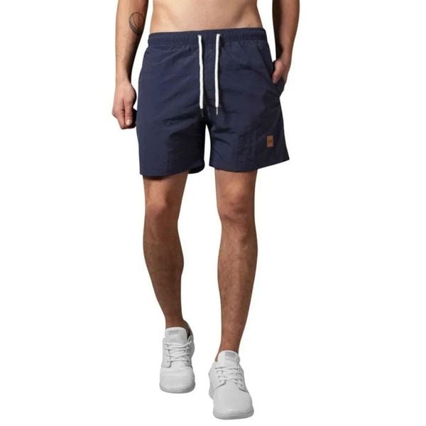 Spodenki kąpielowe męskie Urban Classics Block Swim. Niebieskie kąpielówki męskie Urban Classics, m, bez wzorów, z materiału, do pływania. Za 84.65 zł.