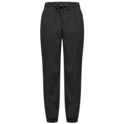 Spodnie Deha Spodnie Jogger Z Denimu I Lyocellu Damskie. Czarne spodnie materiałowe damskie Deha, bez wzorów, z bawełny. Za 416.99 zł.