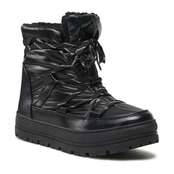 Trzewiki Jenny Fairy. Czarne botki damskie Jenny Fairy, bez obcasa, na płaskiej podeszwie, bez zapięcia. Za 159.99 zł.