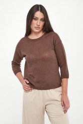 Sweter damski lniany Cannone WEEKEND MAX MARA. Swetry klasyczne damskie Weekend Max Mara, s, ze lnu, bez kołnierzyka. Za 999.00 zł.