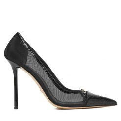 Szpilki Elisabetta Franchi. Czarne szpilki Elisabetta Franchi, bez wzorów, bez obcasa. Za 2,909.00 zł.