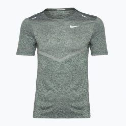 Koszulka do biegania męska Nike Dri-Fit Rise 365. Zielone t-shirty sportowe męskie Nike, m, bez ramiączek, do biegania, dri-fit (nike). Za 149.99 zł.