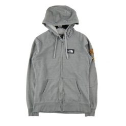 Second life - Kurtka z kapturem na zamek błyskawiczny dla kobiet - Jak nowy. Szare kurtki damskie The North Face, bez wzorów, z kapturem. Za 152.24 zł.