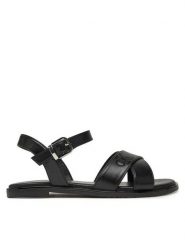 Calvin Klein Jeans Sandały V3A2-82041-1013 S Czarny. Czarne sandały dziewczęce Calvin Klein Jeans, z jeansu, bez zapięcia. Za 199.99 zł.
