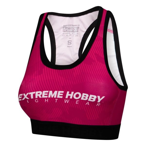 Stanik sportowy fitness siłownia MMA EXTREME HOBBY HAVOC. Czerwone biustonosze sportowe damskie EXTREME HOBBY, bez wzorów, z elastanu. Za 128.00 zł.