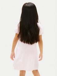 Tommy Hilfiger Sukienka letnia KG0KG09171 Różowy jasny Regular Fit. Czerwone sukienki dziewczęce Tommy Hilfiger, na lato, bez wzorów, z bawełny, bez ramiączek. Za 249.99 zł.