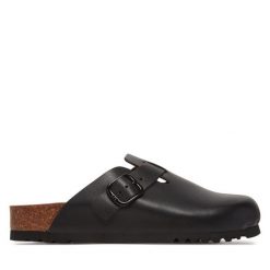 Klapki Scholl. Czarne klapki damskie Scholl, bez wzorów, bez obcasa. Za 259.99 zł.