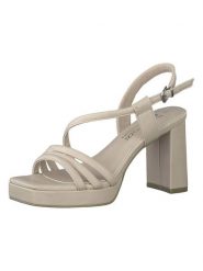 Marco Tozzi Sandały w kolorze beżowym rozmiar: 37. Brązowe sandały damskie Marco Tozzi, bez wzorów, bez obcasa, na koturnie. Za 159.95 zł.