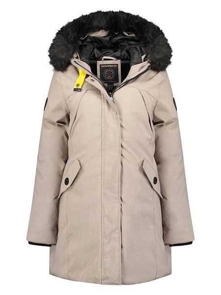 Geographical Norway Parka "Cherifa" w kolorze szarobrązowym rozmiar: XXL. Brązowe parki damskie Geographical Norway, xxl, bez wzorów. Za 254.14 zł.
