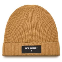 Czapka Patrizia Pepe. Brązowe czapki zimowe damskie Patrizia Pepe. Za 399.99 zł.