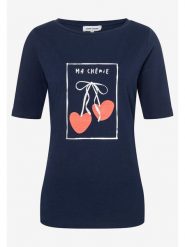 More & More Koszulka w kolorze granatowym rozmiar: 42. Niebieskie t-shirty damskie MORE & MORE, bez wzorów, bez kołnierzyka. Za 127.35 zł.