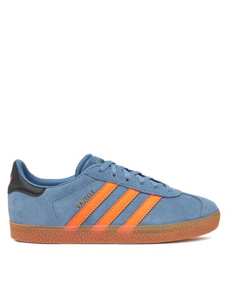 Adidas Sneakersy Gazelle JP7124 Niebieski. Niebieskie buty sportowe dziewczęce Adidas, bez wzorów, ze skóry, bez zapięcia. Za 249.99 zł.