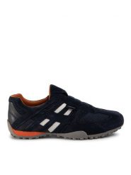 Geox Półbuty U Snake L U4207L 02214 C4002 Granatowy. Niebieskie półbuty męskie Geox, ze skóry, bez zapięcia. Za 339.99 zł.