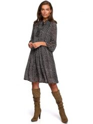 Stylove Sukienka w kolorze czarnym ze wzorem rozmiar: S. Czarne sukienki damskie Stylove, s, bez wzorów, bez kołnierzyka, bez ramiączek, mini. Za 166.88 zł.