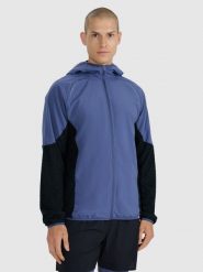 4F Bluza do biegania w terenie Primaloft Active męska - granatowa S. Niebieskie bluzy sportowe męskie 4f, bez wzorów, z materiału, sportowe, bez kołnierzyka, bez ramiączek. Za 299.99 zł.