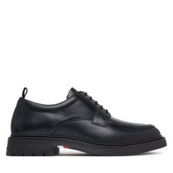 Półbuty Tommy Hilfiger. Czarne półbuty męskie Tommy Hilfiger, bez zapięcia. Za 649.99 zł.