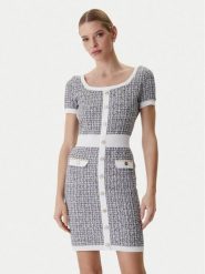 Guess Sukienka dzianinowa W6RK42 Z0361 Szary Regular Fit. Szare sukienki damskie Guess, xl, z aplikacjami, z bawełny, bez kołnierzyka, bez ramiączek. Za 619.99 zł.